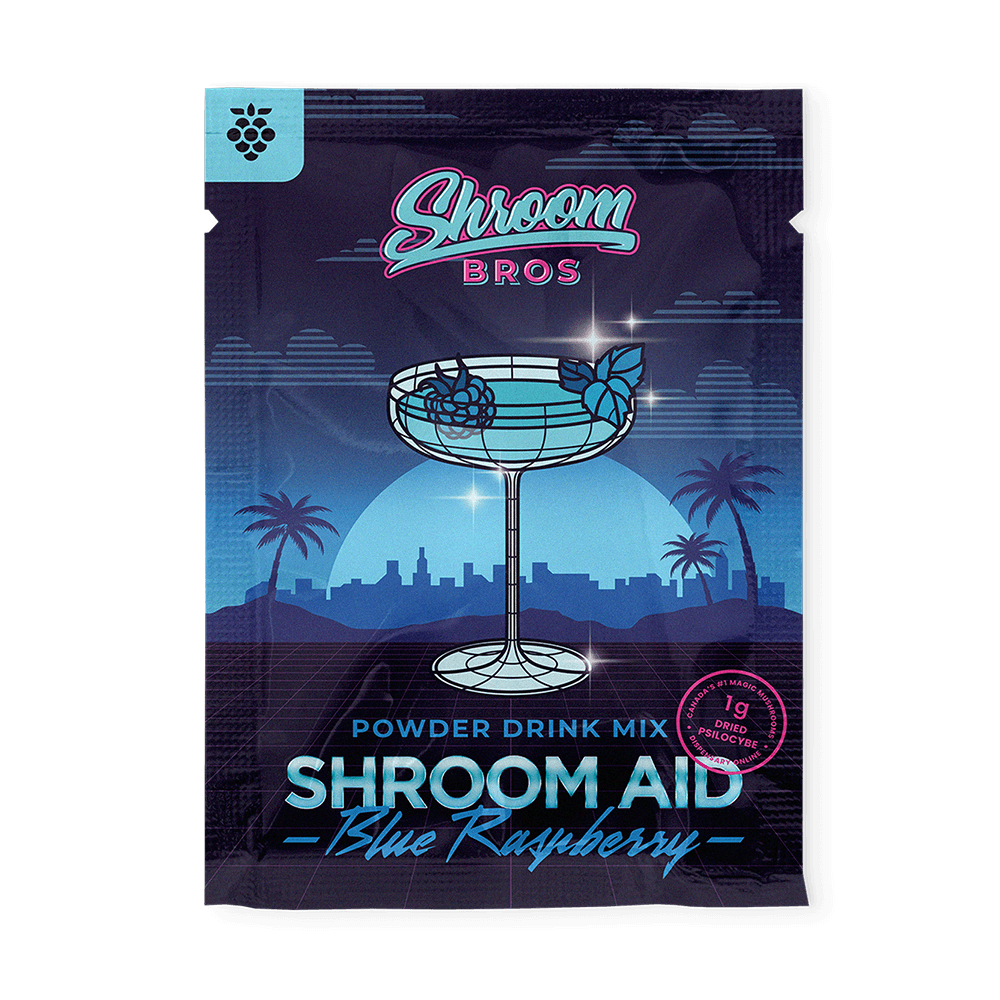 Shroom Aid Drink Mix for a convenient and delicious way to consume our Canadian Magic Mushrooms.. Each packet contains 1 gram of psylocibin.